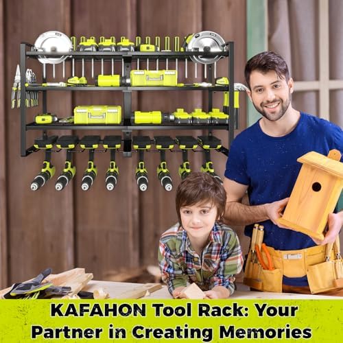kafahom power tool organizer-8 drill holder wall mount,4, package contents