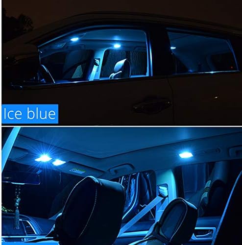 WLJH 4pcs Ice Blue 6418 LED Bulb, Canbus Error Free 36mm Festoon LED Bulb Super Bright 400 Lumens 8-SMD 2835 Chipsets, 6411 LED Bulb, 6413 Bulb, 6418 Bulb, DE3423 Bulb, C5W LED Bulb,36mm Led Bulb