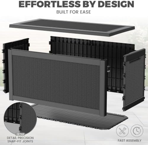 350 gallon outdoor storage box, extra large waterproof, view 9