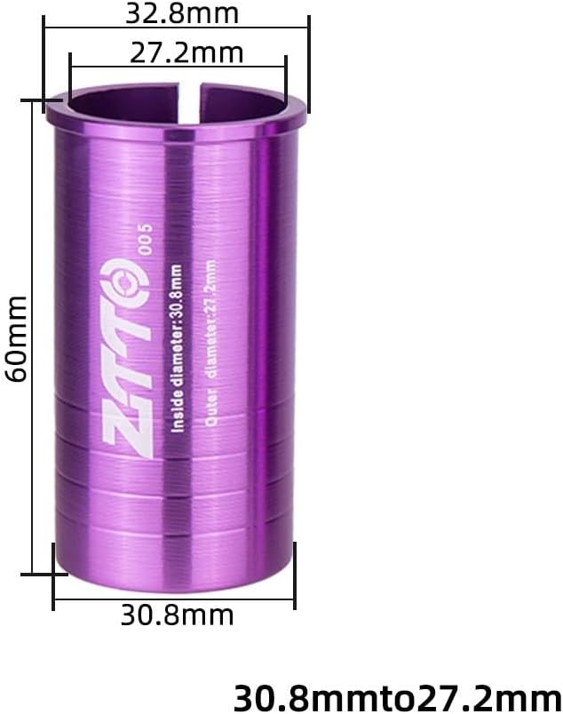 Bicycle Seat Post Reducer Adapter Sleeve Tube Shim for Seatpost Conversion Made with CNC Aluminum Alloy
