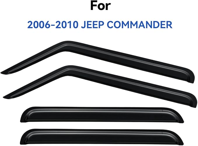 Window Visors Rain Guards for 2006-2010 Jeep Commander, Out-Channel Window Vent - Image 2