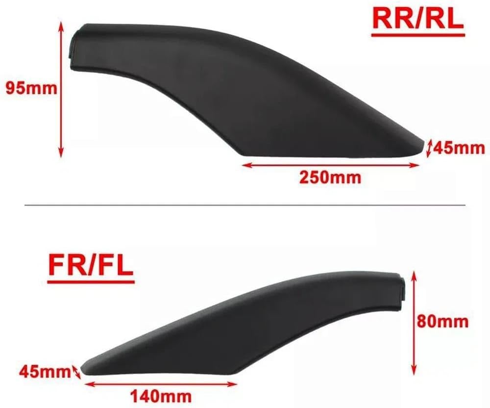 Rooftop Cargo Carrier for Land for Rover for Freelander 2 2006-2014 4PCS Roof Rack Cover Luggage Baggage Bar Rail End Protection Lid Roof Racks Boxes