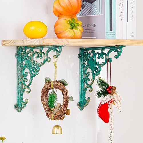 sungmor vintage cast iron shelf brackets - 2 shown in use