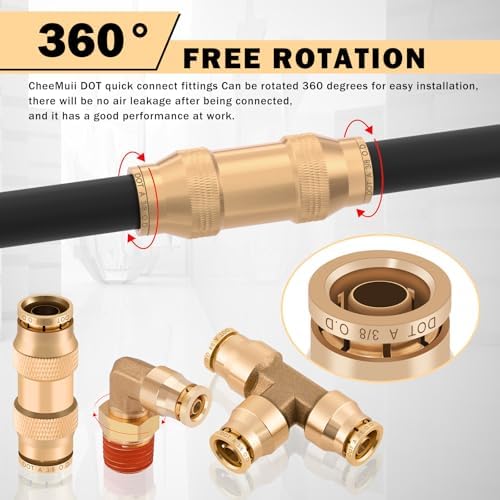 cheemuii 136 pcs brass dot air line fittings, package contents