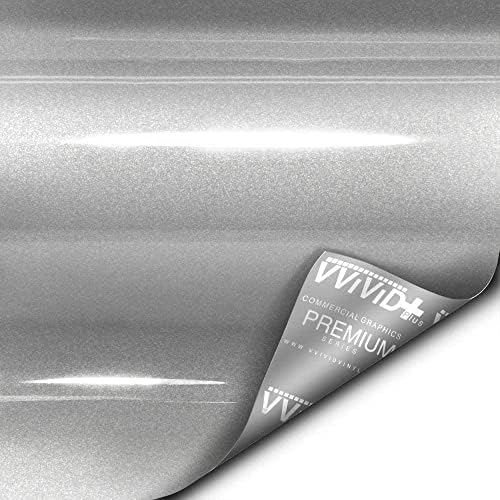 VViViD Ultra Gloss Silver Metallic Air-Release Adhesive Vinyl Pinstripe Tape Roll (¼ Inch x 20ft)