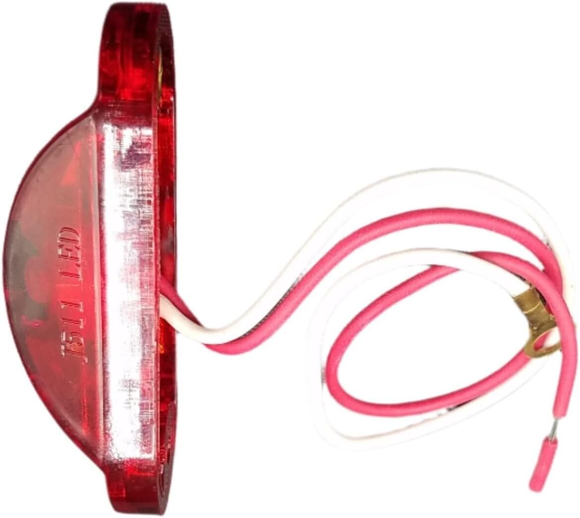 Oval P2 Rated 1-LED Surface Mount, RED Lens, 2-Wire LED Trailer marker light
