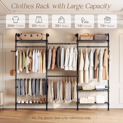 closet organizers wall mounted closet system, 3-row heavy showing dimensions