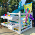 zippity freestanding poolside organizer, white vinyl, main product view