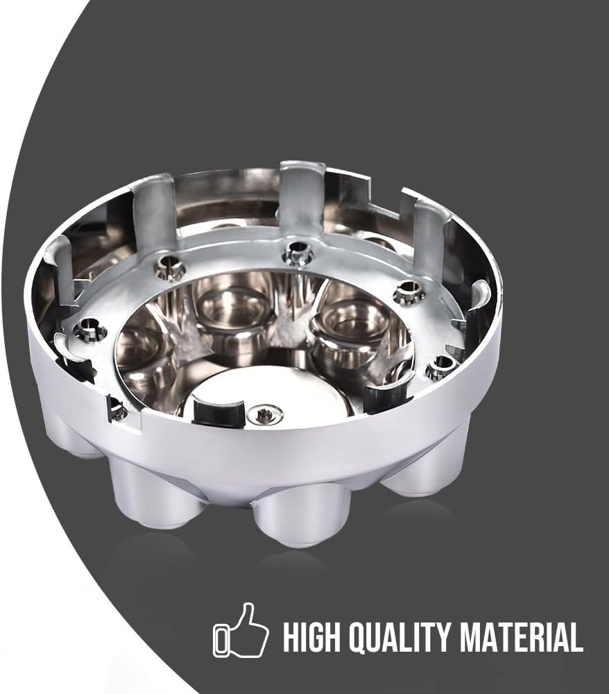 PIT66 4PCS 8 Lug Covers 17" Wheel Center Cap Fit Dodge RAM 1500 2006-2008 | Chrome Hub Caps Fit RAM 2500 2003-2013/ RAM 3500 Truck 2003-2012 52121450AD, 52121450AD.7, OXY18PAKAA