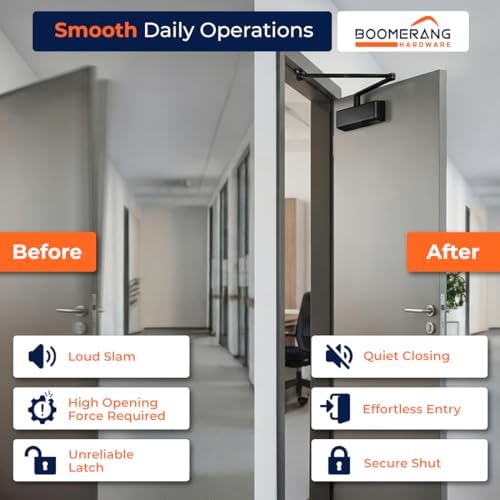 boomerang d9016 extra heavy-duty designer auto commercial door, front angle view