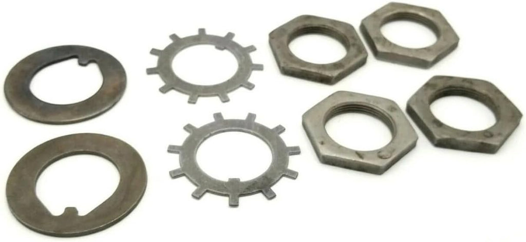SEK-3-L2 1-3/4" Trailer Spindle Washer Nut Kit Round Spindle Axle 2 Wheel,for 10kHD 12k 13K 15k Heavy-Duty Trailer axles,RV Camper Complete Spindle Nut & Washer One-Axle Set