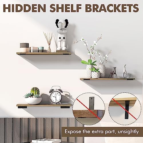 heavy duty metal shelf brackets 10 inch long,black showing dimensions