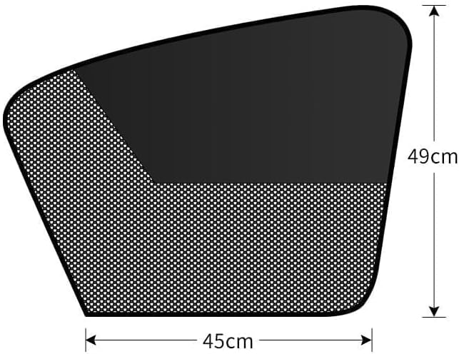 2Pcs Car Window Sun Shade Mesh Screen Magnetic, Car Camping Window Cover UV Protection Privacy Blackout Side Window Screen for Camping Travel SUV Truck Car Camping Accessories Foldable Portable