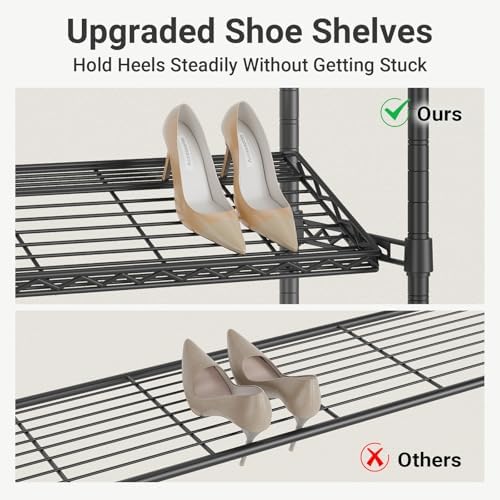 vipek s20 heavy duty clothes rack with 7-tiers, close-up detail