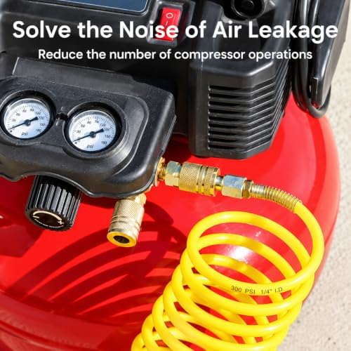 1/4 inch npt air coupler and plug kit shown in use