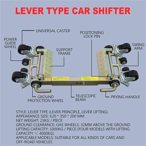 Hydraulic Car Mover - Universal Wheel Trailer for Effortless Vehicle Relocation