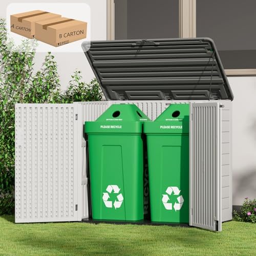 zzm large outdoor storage shed, 48 cu ft, side view