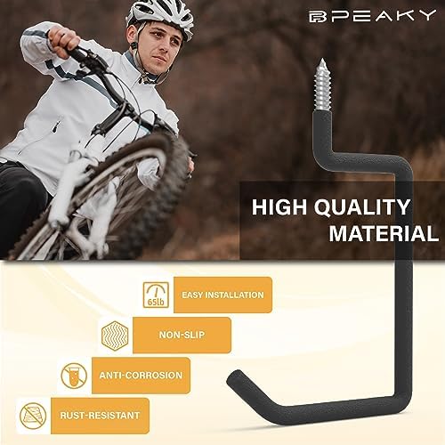 screw in ladder hook, black heavy duty tool, side view
