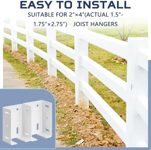 hicarer 16 pcs aluminum vinyl fence brackets with, package contents