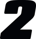 Dirt Digits DD43B-2 Black 4" High-Gloss Precision Die Cut Vinyl Number 2, 3 Pack