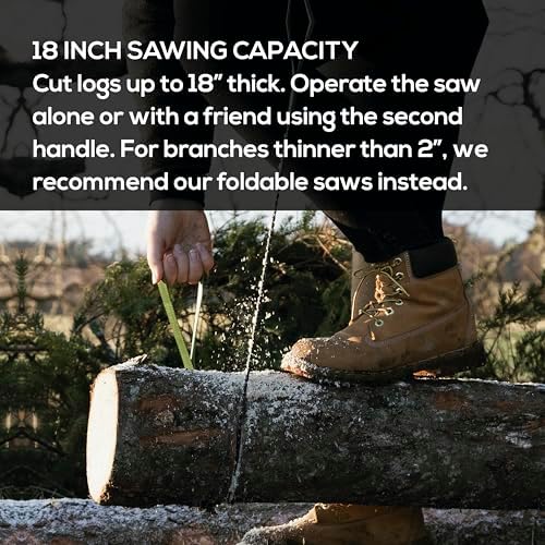 nordic pocket saw 36 inch pocket chainsaw with, front angle view