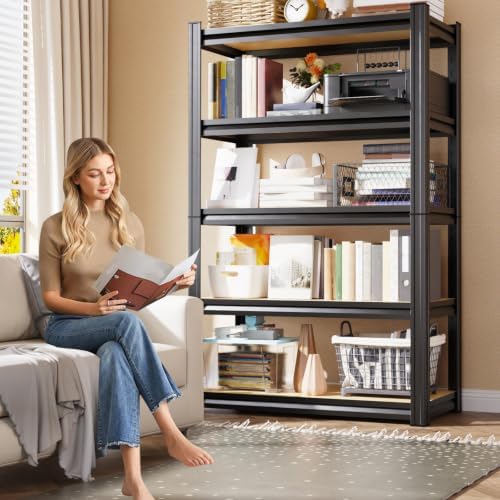 garage shelving for home & workshop organization, 5-tier shown in use