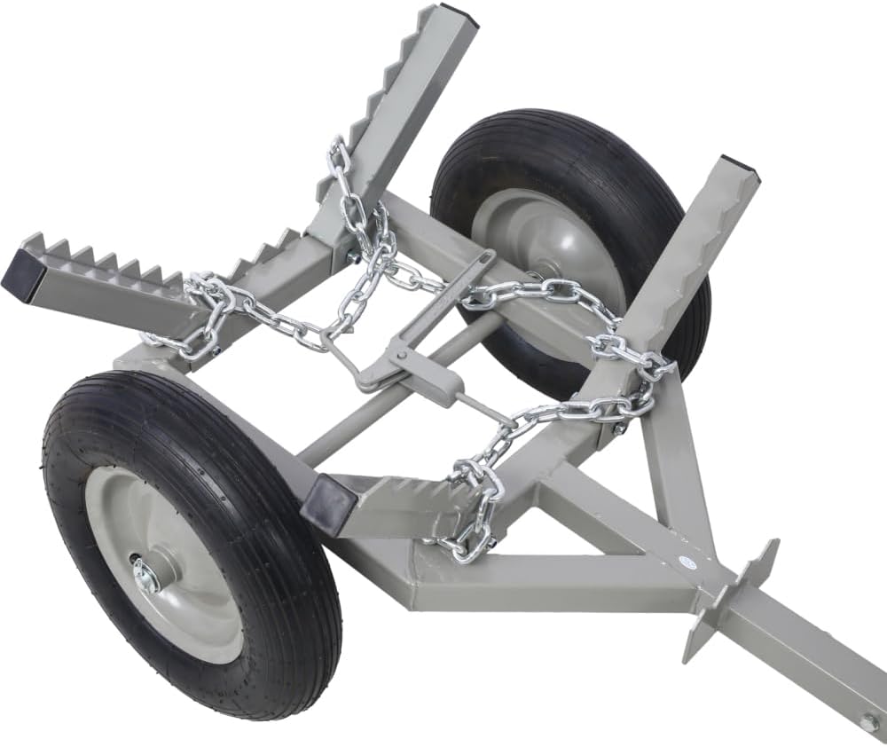 Log Dolly with Load Binder and Choker Chain 440LB (Grey + Steel)