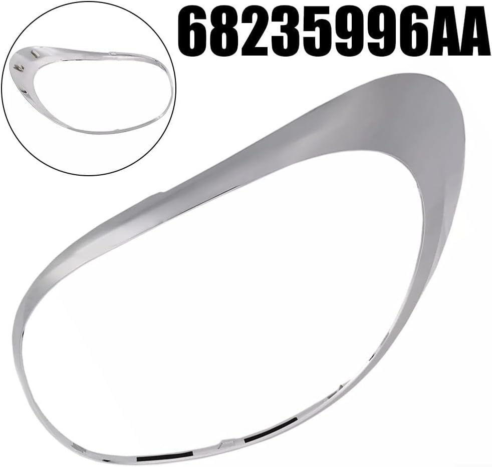 Right Taillight Lamp Trim Ring for Fiat 500L 2014-2020 Models Silver Chrome ABS Exterior Fender Part 68235996AA 77366441 for Easy Install