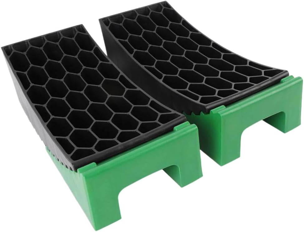 Curved Leveling Block Set 6 Pcs 35000 Lb Load Capacity Portable RV Curved Leveler with Anti Slip Pads Compatible with Campervan Trailer Motorhome