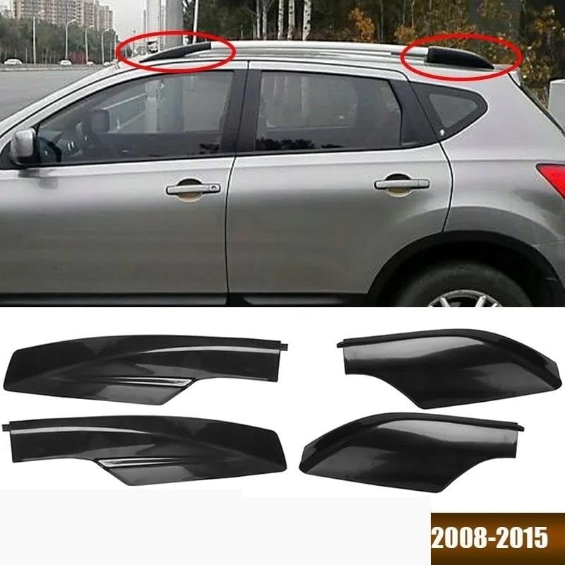 Roof Racks Boxes 4Pcs/Set Roof Luggage Rack Cover for Nissan for Qashqai 2008-2015 Roof Rack Protective Shell Direct Replacement Car Accessories Car Roof Bars