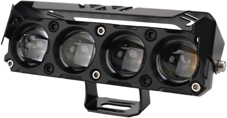 Motorcycle 12V LED Work Light Dual Color Running Light Spot Light Fog Light Compatible With Car Driving Headlight Lamp