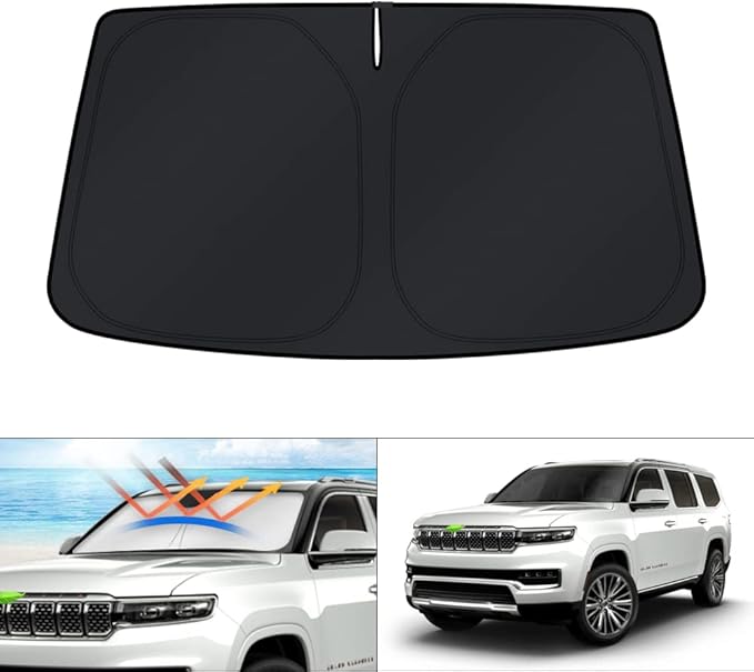 KUST Windshield Sun Shade for Jeep Grand Wagoneer 2022-2024 2025 2026 Sunshade by KUST