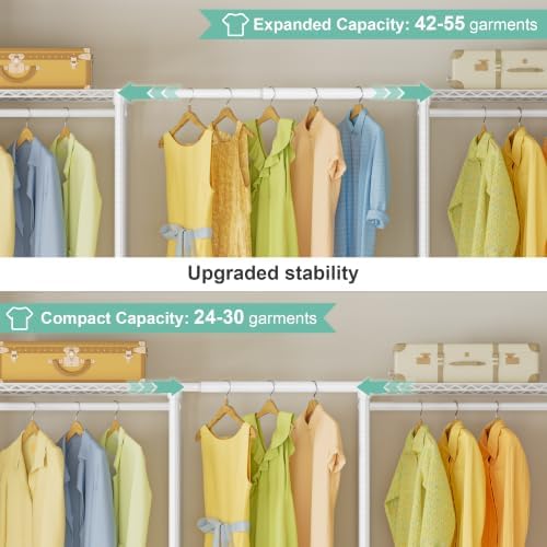 semhor e06 expandable heavy duty clothes rack for, close-up detail