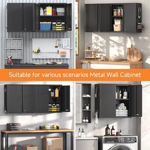 coolsun 26" h garage wall cabinet with lockable, package contents