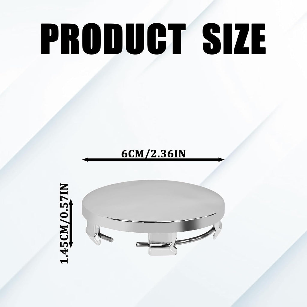 4PCS Car Wheel Center Caps, 60MM/2.36In OD 56MM/2.2In ID Center Caps for Rims, ABS Snap-in Vehicle Rim Hub Cap, Dustproof Waterproof Centers Hub Cover, Universal for Cars, SUVs, Trucks (Silver)