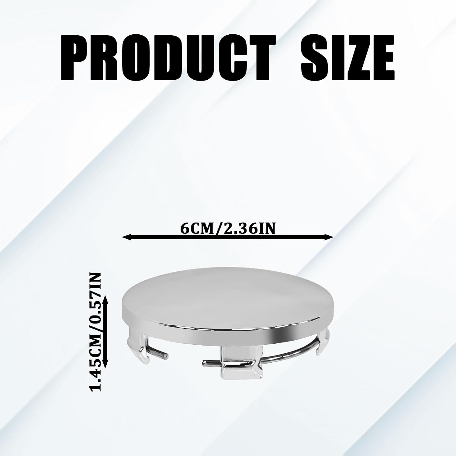 4PCS Car Wheel Center Caps, 60MM/2.36In OD 56MM/2.2In ID Center Caps for Rims, ABS Snap-in Vehicle Rim Hub Cap, Dustproof Waterproof Centers Hub Cover, Universal for Cars, SUVs, Trucks (Silver)