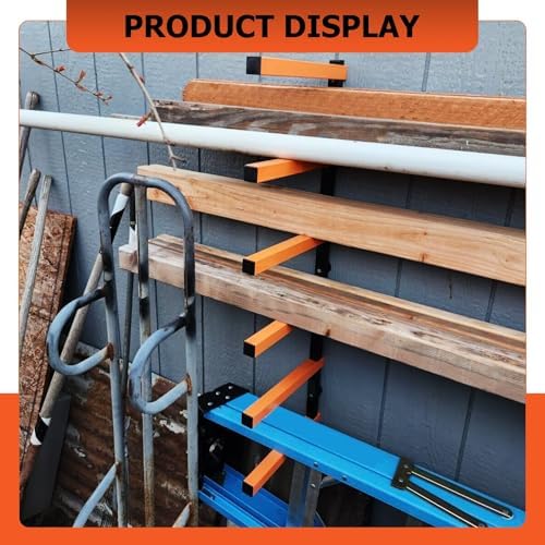 ecotric lumber rack wall mount wood organizer lumber, view 9