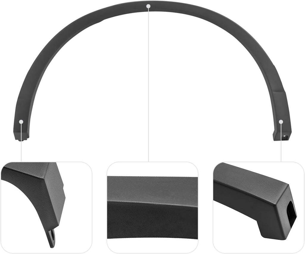 Rear Fender Trim for Volkswagen Tiguan 2018 2019 2020 2021 2022 2023 Left and Right Side Rear Fender Flare Wheel Arch Molding Trim Replacement Black 5NN854819A9B9 5NN854820A9B9