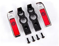 Traxxas Tail Light housing, Chrome (2)/ Lens (2)/ retainers (Left & Right)/ 2.6x8 BCS (self-Tapping) (4)