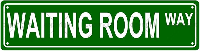 WAITING ROOM WAY SPACE Metal Tin Street Sign Bar Cafe Garage Cave Home Room by Unknown