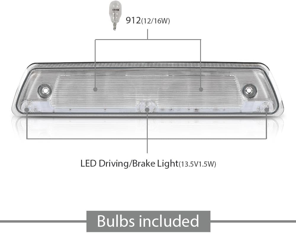 ALLGOOD LED Third 3rd Brake Light | Compatible with Ford F150 SVT Raptor 2010-2014, Fit Lincoln Mark LT 2011-2014 AL3Z-13A613-G, AL3Z13A613G