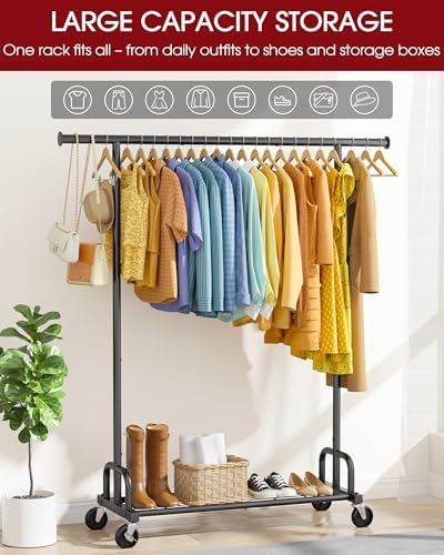 sakugi clothes rack - large-capacity clothing racks for, close-up detail
