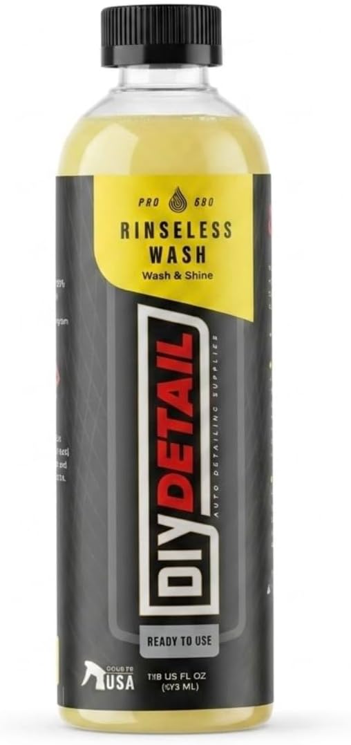 diy detail Rinseless Wash V2 – Waterless Car Wash & Rinseless Soap Alternative | Streak-Free Auto Detailing Solution | Safe for PPF, Ceramic Coating, All Vehicle Surface | 16oz Bottle