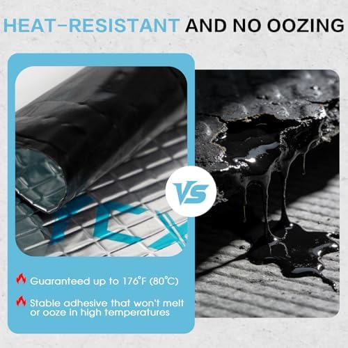 80 mil butyl sound deadening mat for car, side view