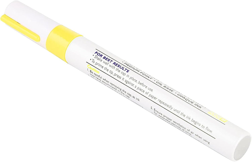 Tbest Car Tire Paint Pen Yellow Professional Marking Pencil | Lasting Yellow Pigment, , Easy Application, Suitable Rubber Tires, Single Pen Pack