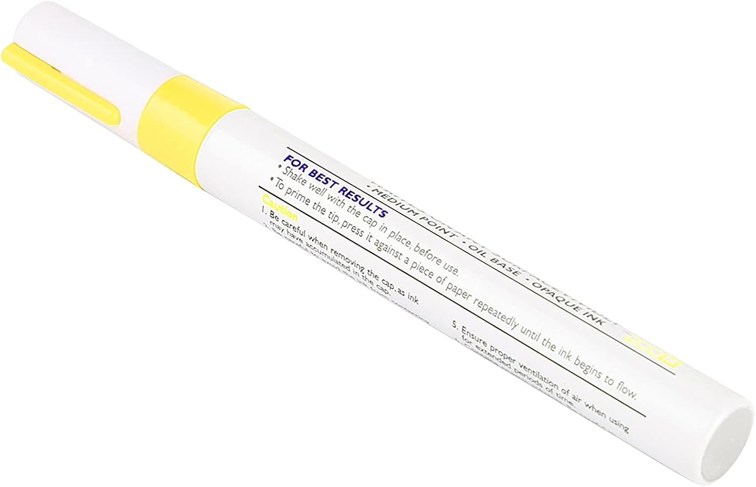 Tbest Car Tire Paint Pen Yellow Professional Marking Pencil | Lasting Yellow Pigment, , Easy Application, Suitable Rubber Tires, Single Pen Pack