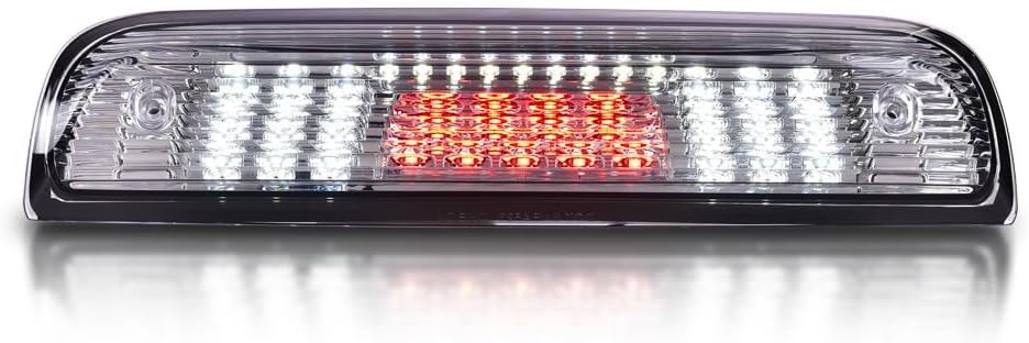 ANDPLAY Rear LED Third Brake Light Compatible with Chevy Silverado 1500 3500 2500HD 3500HD 2014-2018 Fit GMC Sierra 1500 2500HD 2014-2018 Cargo Led Tail Lamps Chrome Housing,Clear lens 23509162