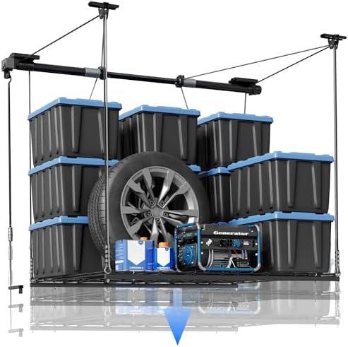 fleximounts garage lifting metal rack, 4x4 ft overhead, main product view
