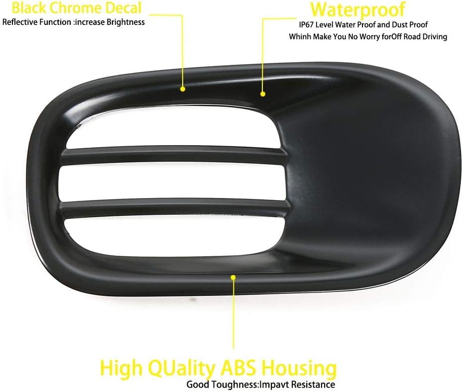 JeCar Rear Tail Fog Light Lamp Frame Trim Cover for 2015-2018 Jeep Renegade 2015-2018