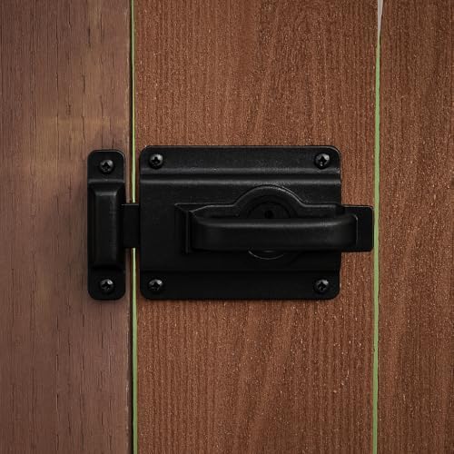 national hardware swinging door latch, heavy duty steel, side view